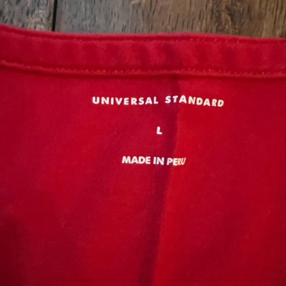 Halie T-Shirt Dress with pockets, size L, red Universal Standard EUC - Picture 2 of 3